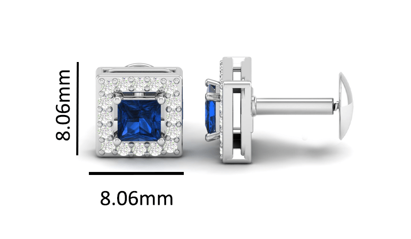 Pure Sterling Silver (92.5% purity)Precious, Beautiful and Designer Stud Earrings with cubic zirconia (AD) stones for Girls and Women