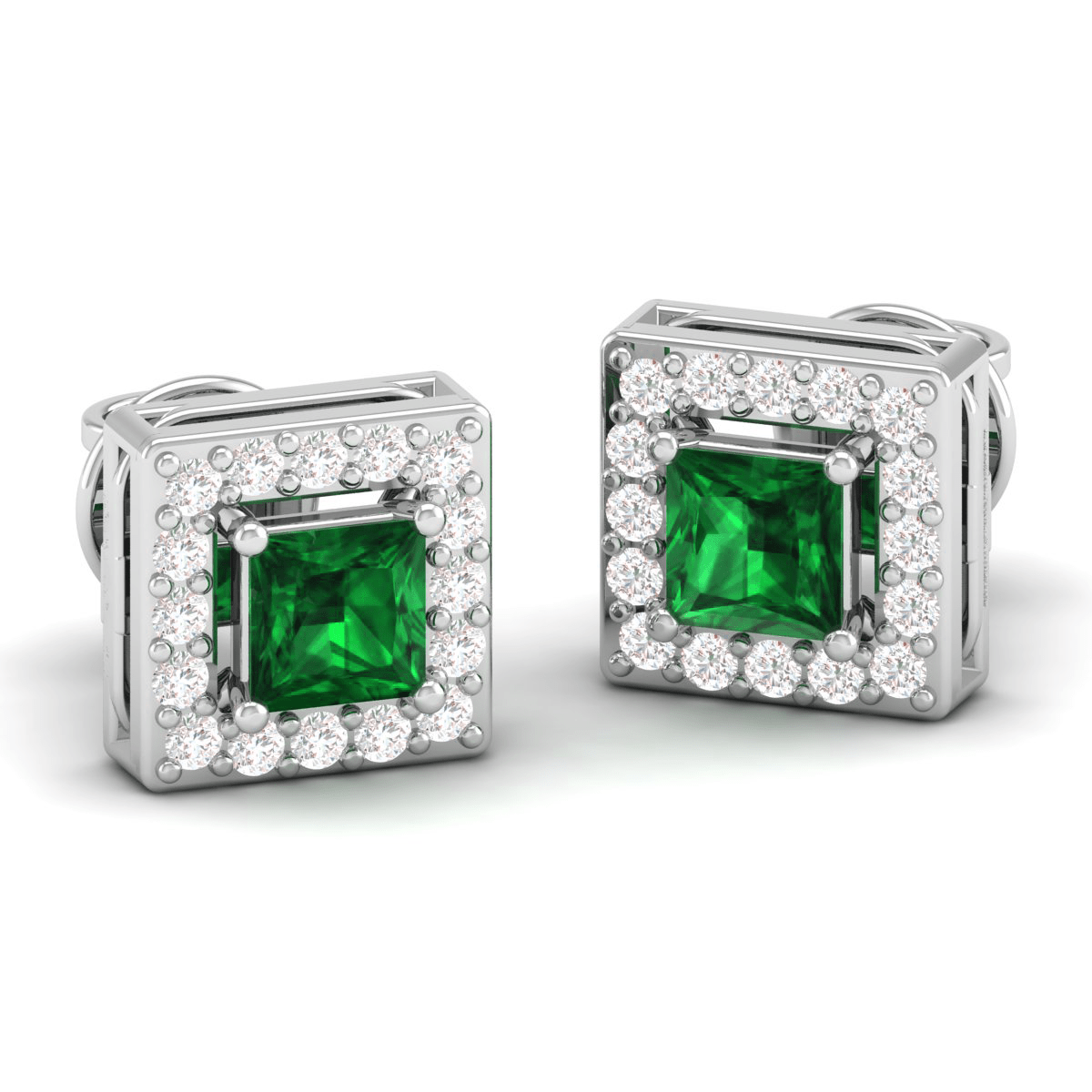 Pure Sterling Silver (92.5% purity)Precious, Beautiful and Designer Stud Earrings with cubic zirconia (AD) stones for Girls and Women