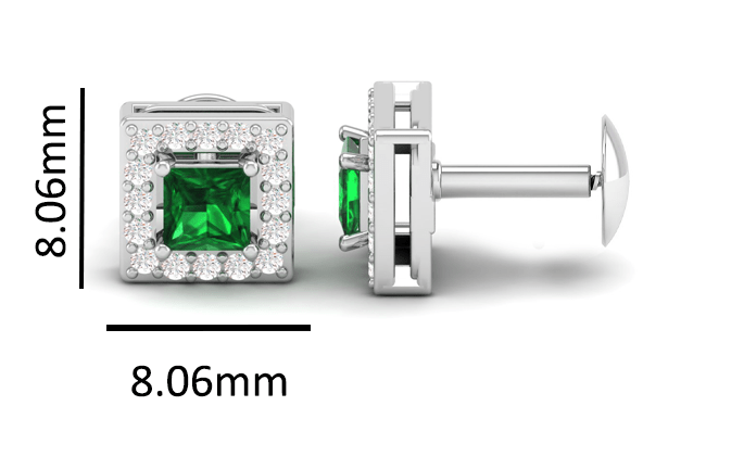 Pure Sterling Silver (92.5% purity)Precious, Beautiful and Designer Stud Earrings with cubic zirconia (AD) stones for Girls and Women