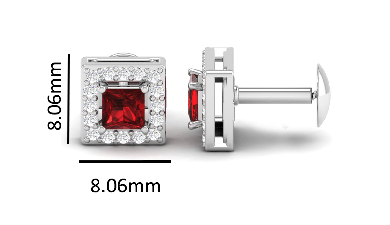 Pure Sterling Silver (92.5% purity)Precious, Beautiful and Designer Stud Earrings with cubic zirconia (AD) stones for Girls and Women