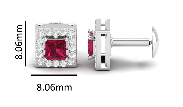 Pure Sterling Silver (92.5% purity)Precious, Beautiful and Designer Stud Earrings with cubic zirconia (AD) stones for Girls and Women