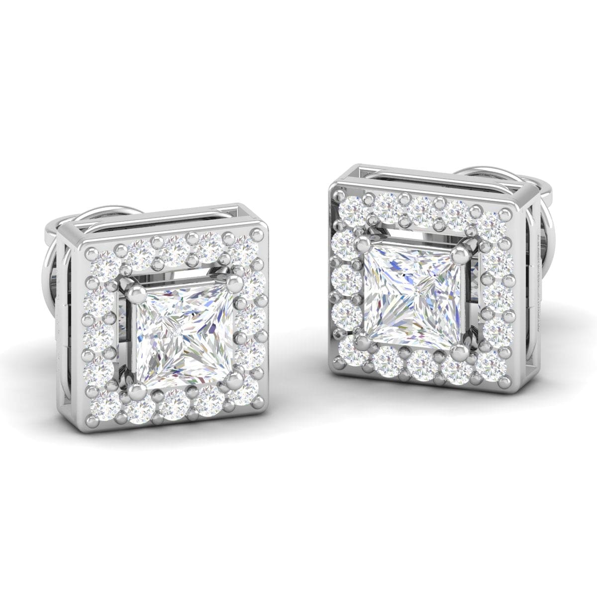 Pure Sterling Silver (92.5% purity)Precious, Beautiful and Designer Stud Earrings with cubic zirconia (AD) stones for Girls and Women