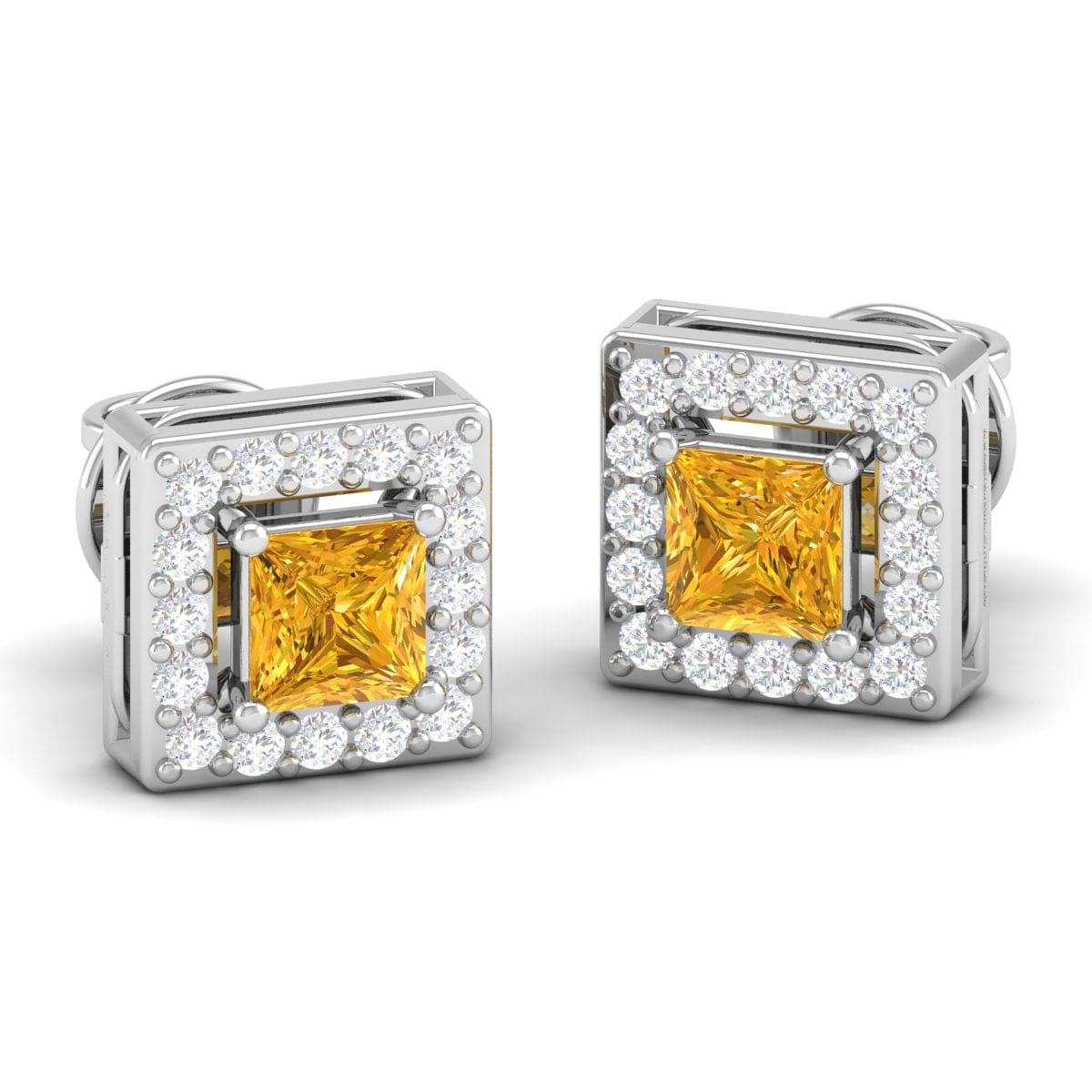 Pure Sterling Silver (92.5% purity)Precious, Beautiful and Designer Stud Earrings with cubic zirconia (AD) stones for Girls and Women