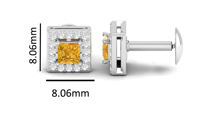 Pure Sterling Silver (92.5% purity)Precious, Beautiful and Designer Stud Earrings with cubic zirconia (AD) stones for Girls and Women