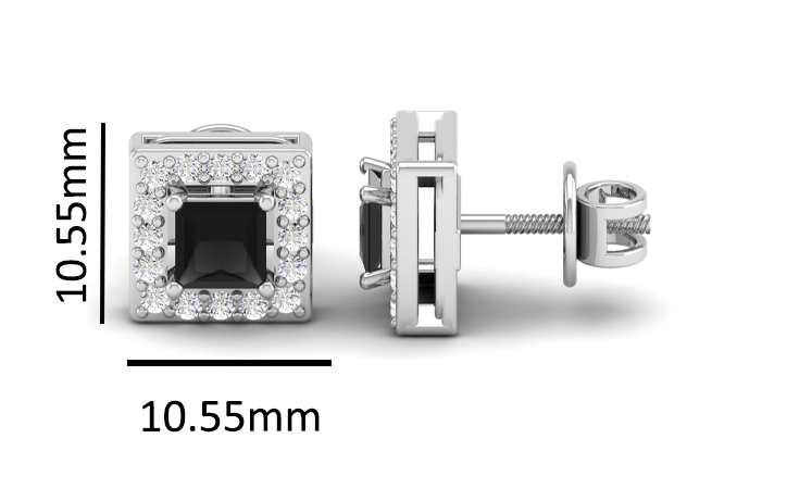 Pure Sterling Silver (92.5% purity)Precious, Beautiful and Designer Stud Earrings with cubic zirconia (AD) stones for Girls and Women