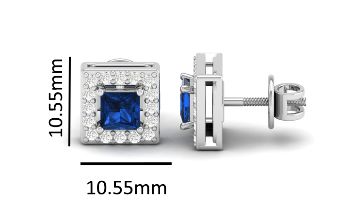 Pure Sterling Silver (92.5% purity)Precious, Beautiful and Designer Stud Earrings with cubic zirconia (AD) stones for Girls and Women