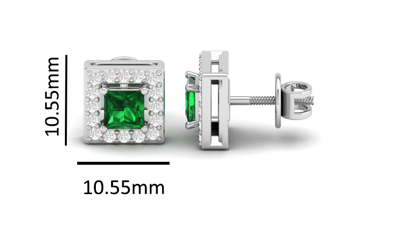 Pure Sterling Silver (92.5% purity)Precious, Beautiful and Designer Stud Earrings with cubic zirconia (AD) stones for Girls and Women