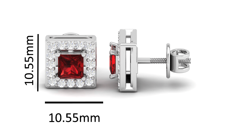 Pure Sterling Silver (92.5% purity)Precious, Beautiful and Designer Stud Earrings with cubic zirconia (AD) stones for Girls and Women