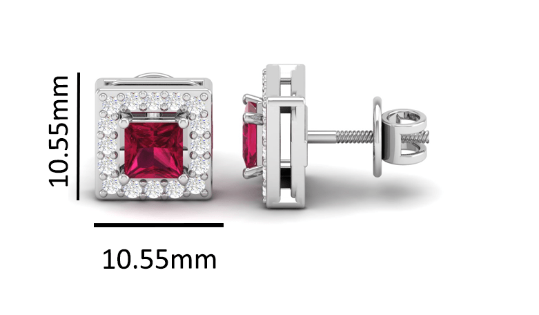Pure Sterling Silver (92.5% purity)Precious, Beautiful and Designer Stud Earrings with cubic zirconia (AD) stones for Girls and Women