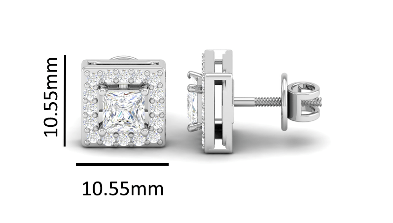 Pure Sterling Silver (92.5% purity)Precious, Beautiful and Designer Stud Earrings with cubic zirconia (AD) stones for Girls and Women
