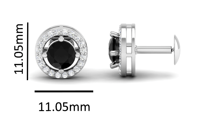 Pure Sterling Silver (92.5% purity)Precious, Beautiful and Designer Stud Earrings with cubic zirconia (AD) stones for Girls and Women