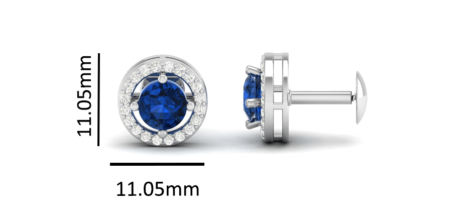Pure Sterling Silver (92.5% purity)Precious, Beautiful and Designer Stud Earrings with cubic zirconia (AD) stones for Girls and Women