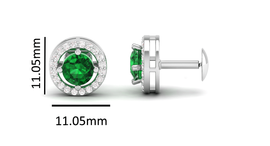 Pure Sterling Silver (92.5% purity)Precious, Beautiful and Designer Stud Earrings with cubic zirconia (AD) stones for Girls and Women