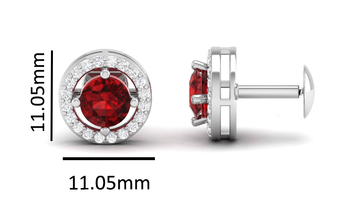 Pure Sterling Silver (92.5% purity)Precious, Beautiful and Designer Stud Earrings with cubic zirconia (AD) stones for Girls and Women