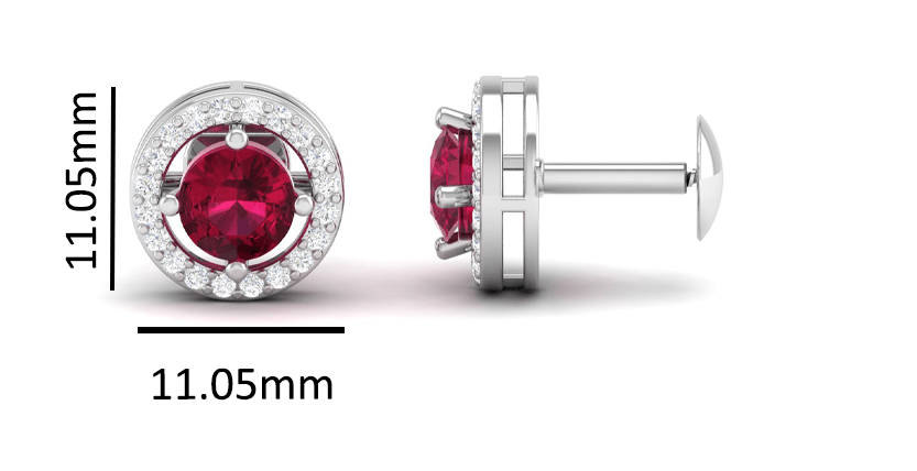 Pure Sterling Silver (92.5% purity)Precious, Beautiful and Designer Stud Earrings with cubic zirconia (AD) stones for Girls and Women