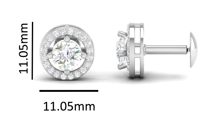 Pure Sterling Silver (92.5% purity)Precious, Beautiful and Designer Stud Earrings with cubic zirconia (AD) stones for Girls and Women
