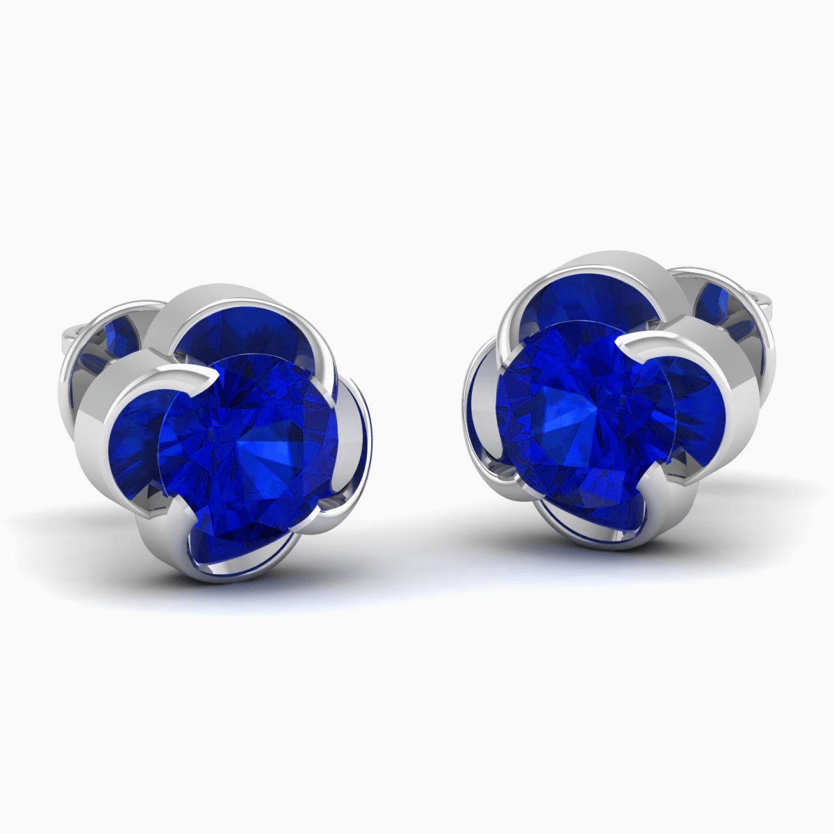 Pure Sterling Silver (92.5% purity)Precious, Beautiful and Designer Stud Earrings with cubic zirconia (AD) stones for Girls and Women