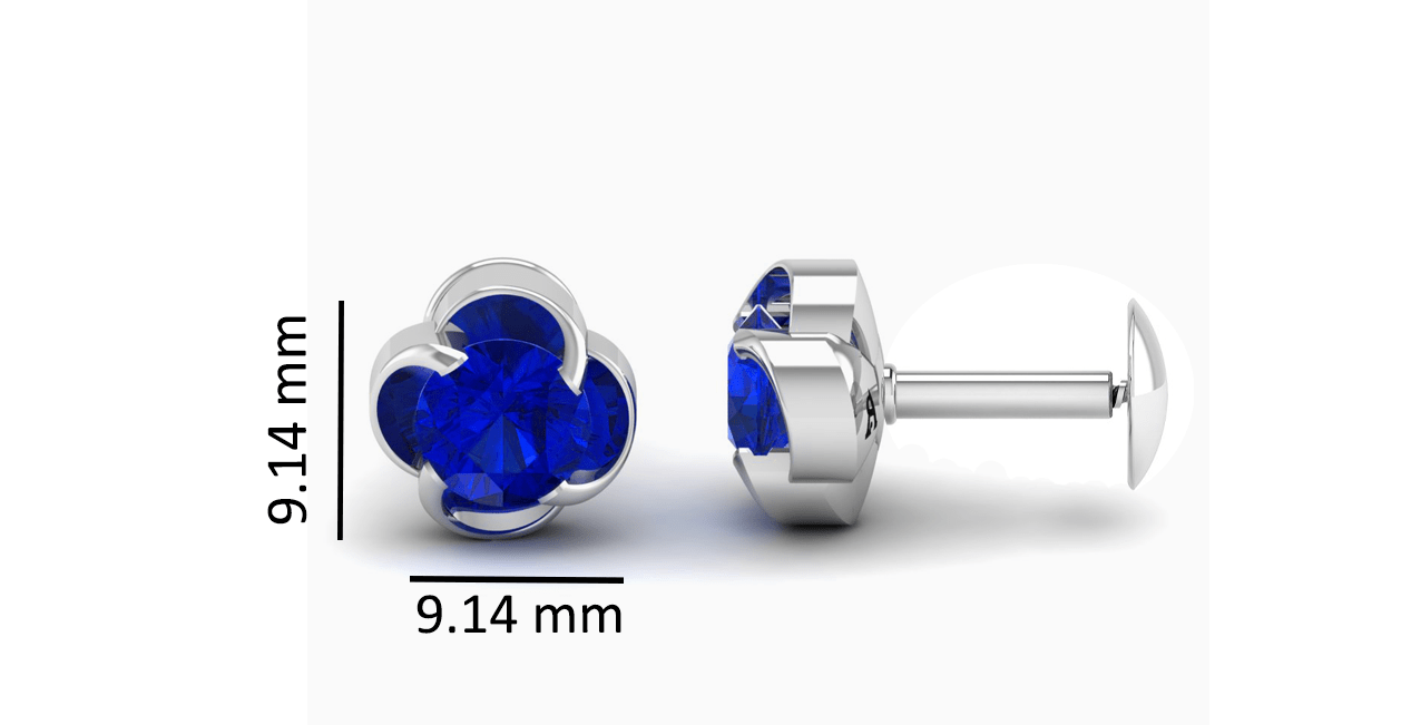 Pure Sterling Silver (92.5% purity)Precious, Beautiful and Designer Stud Earrings with cubic zirconia (AD) stones for Girls and Women