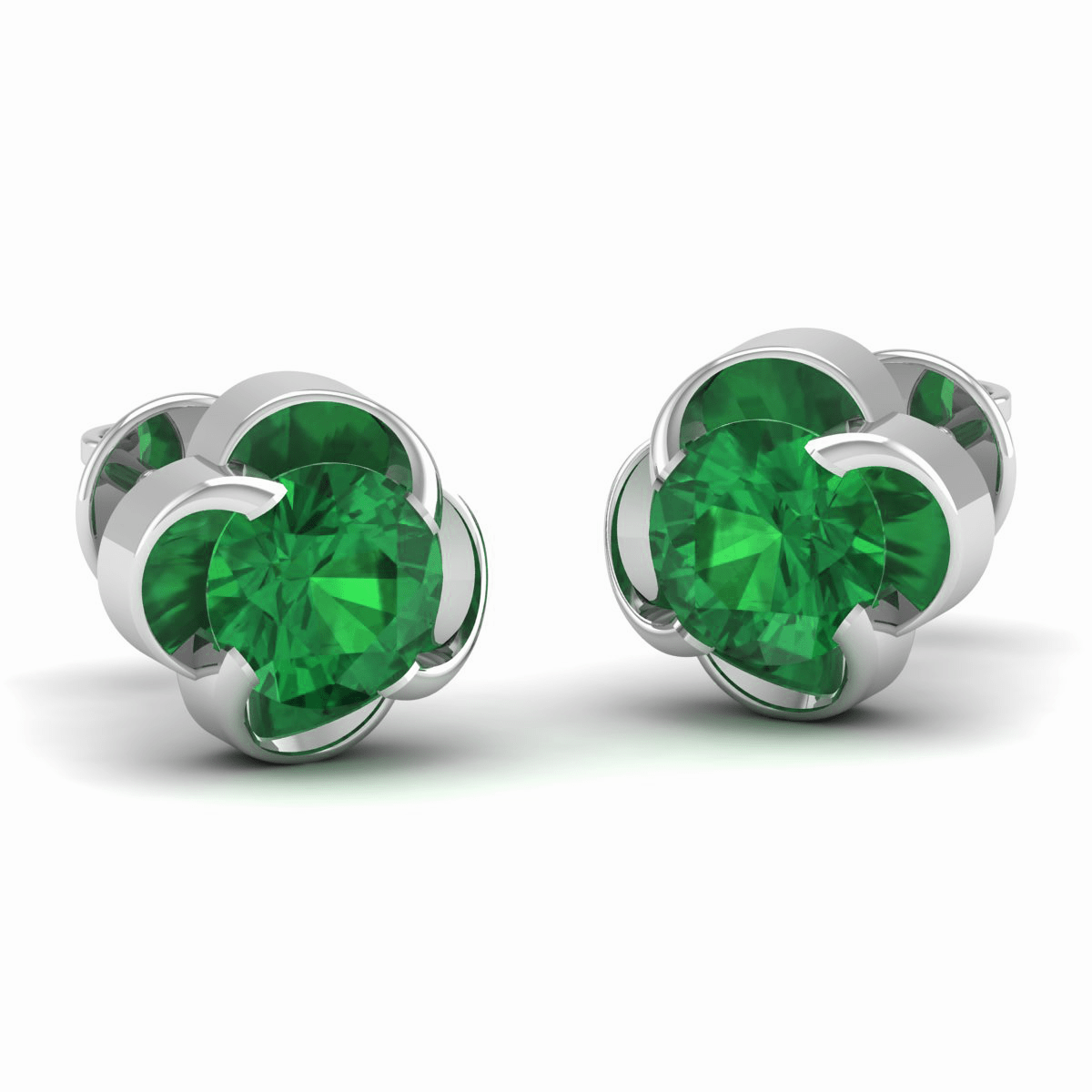 Pure Sterling Silver (92.5% purity)Precious, Beautiful and Designer Stud Earrings with cubic zirconia (AD) stones for Girls and Women
