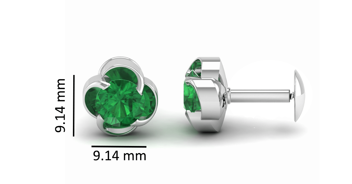 Pure Sterling Silver (92.5% purity)Precious, Beautiful and Designer Stud Earrings with cubic zirconia (AD) stones for Girls and Women
