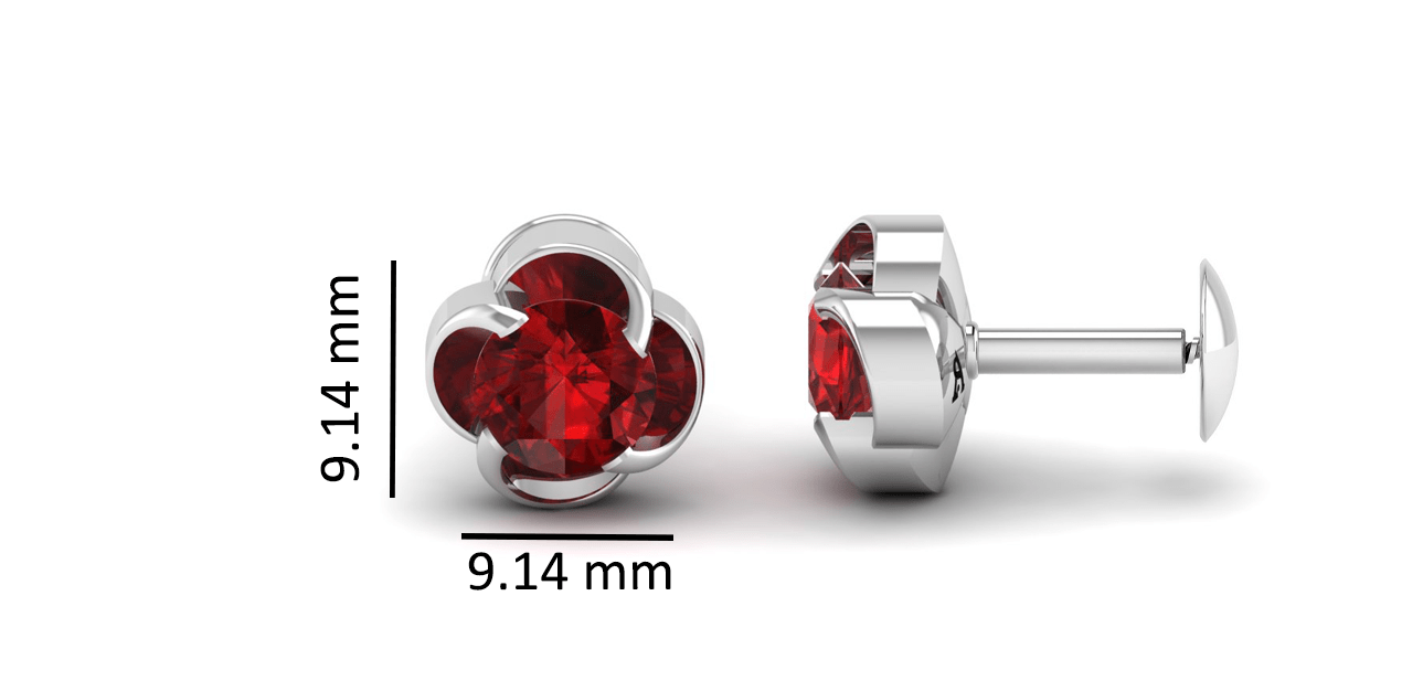 Pure Sterling Silver (92.5% purity)Precious, Beautiful and Designer Stud Earrings with cubic zirconia (AD) stones for Girls and Women