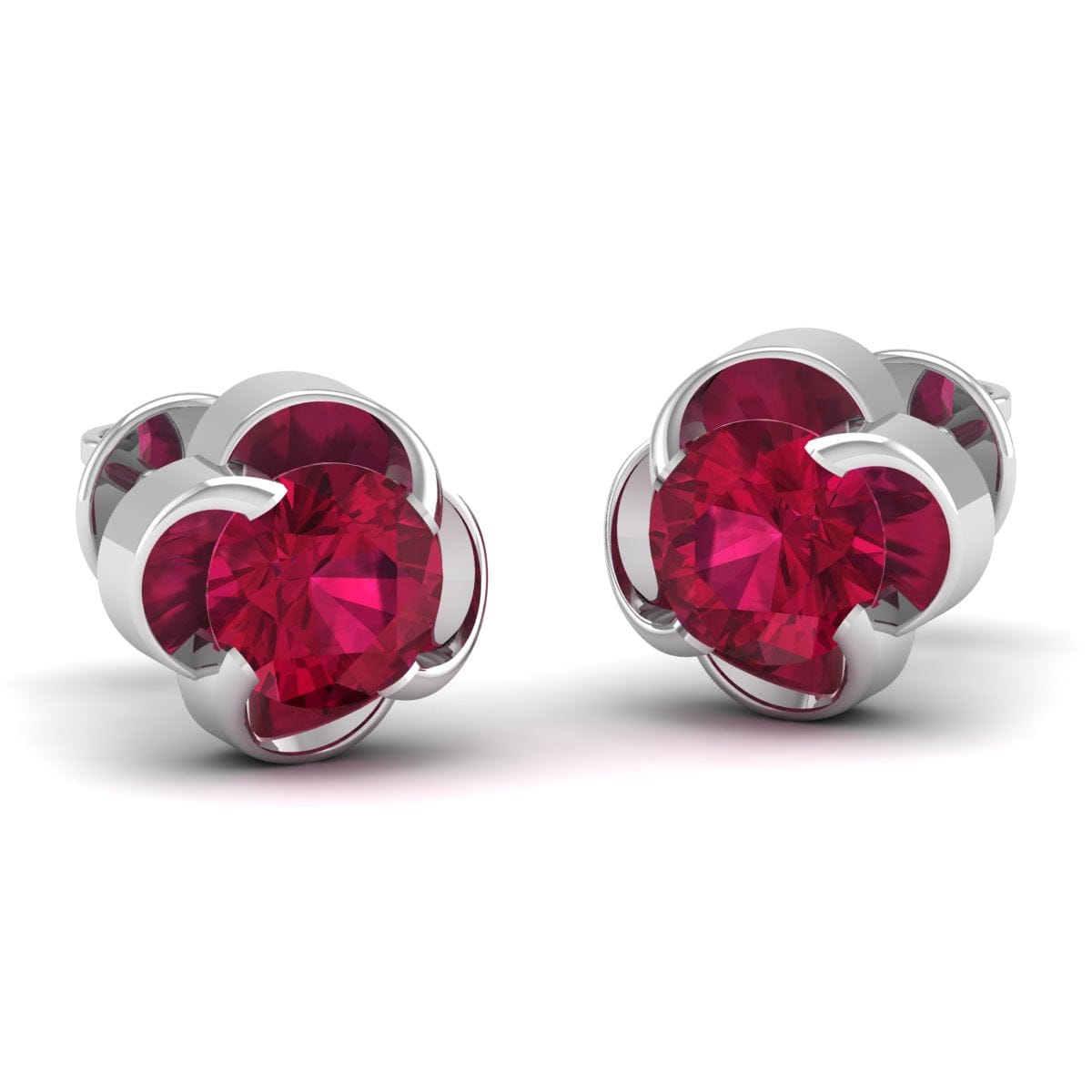 Pure Sterling Silver (92.5% purity)Precious, Beautiful and Designer Stud Earrings with cubic zirconia (AD) stones for Girls and Women