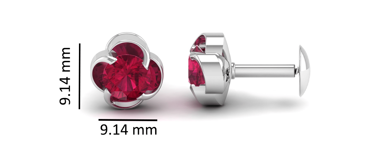 Pure Sterling Silver (92.5% purity)Precious, Beautiful and Designer Stud Earrings with cubic zirconia (AD) stones for Girls and Women