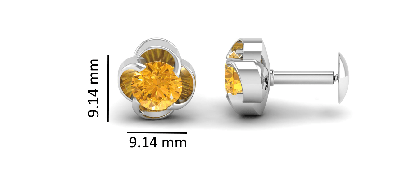 Pure Sterling Silver (92.5% purity)Precious, Beautiful and Designer Stud Earrings with cubic zirconia (AD) stones for Girls and Women