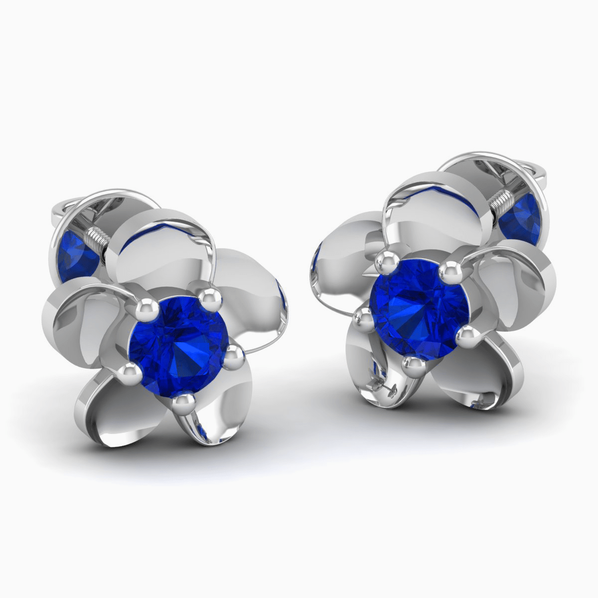 Pure Sterling Silver (92.5% purity)Precious, Beautiful and Designer Stud Earrings with cubic zirconia (AD) stones for Girls and Women
