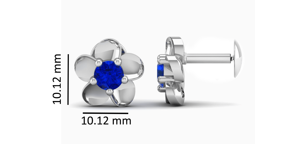 Pure Sterling Silver (92.5% purity)Precious, Beautiful and Designer Stud Earrings with cubic zirconia (AD) stones for Girls and Women