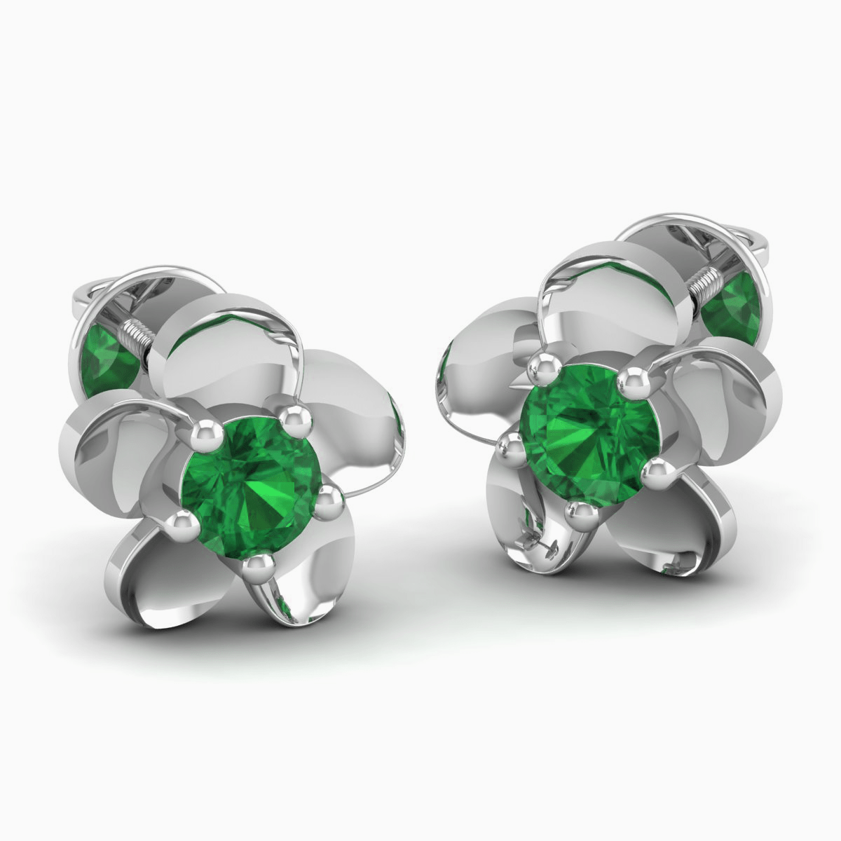 Pure Sterling Silver (92.5% purity)Precious, Beautiful and Designer Stud Earrings with cubic zirconia (AD) stones for Girls and Women