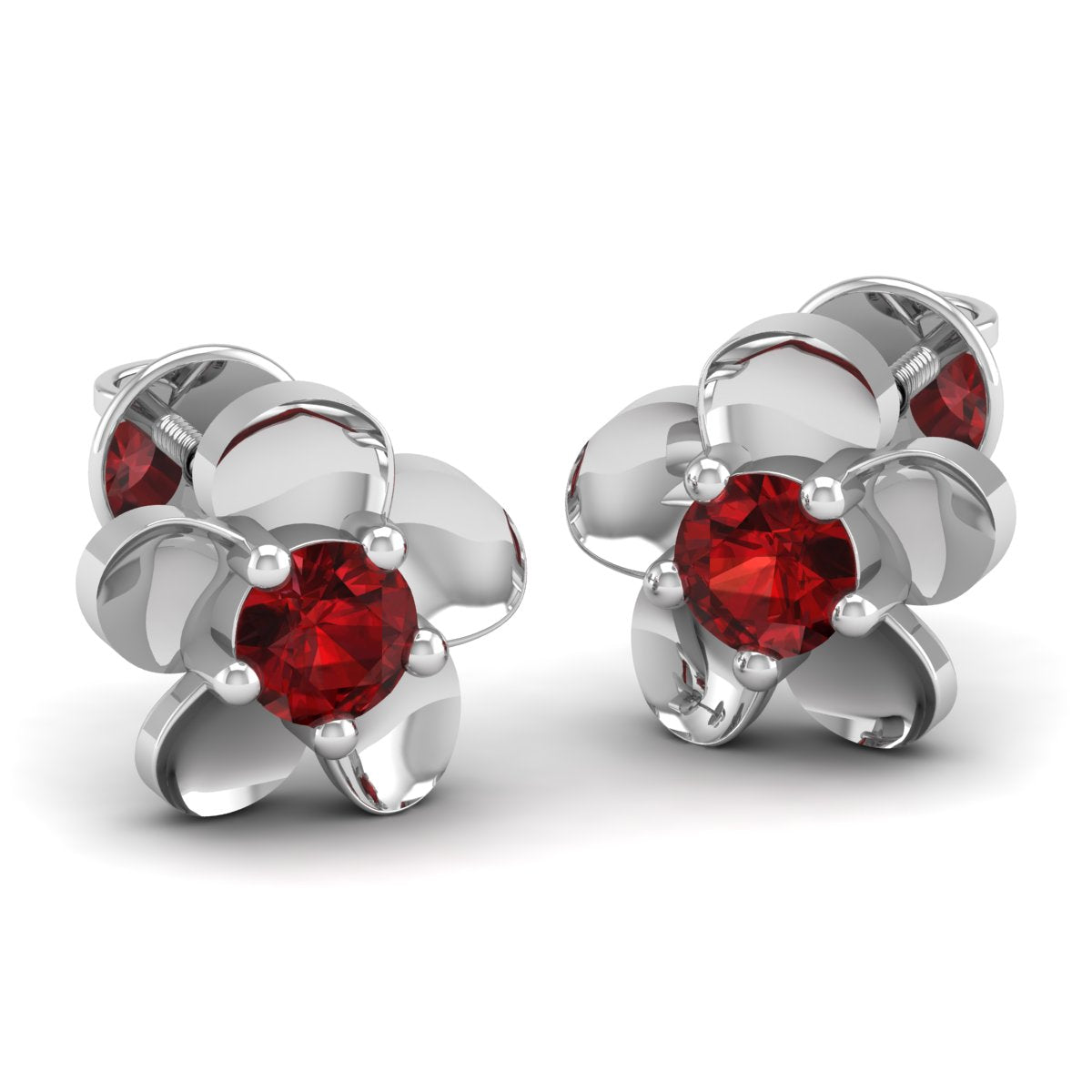 Pure Sterling Silver (92.5% purity)Precious, Beautiful and Designer Stud Earrings with cubic zirconia (AD) stones for Girls and Women