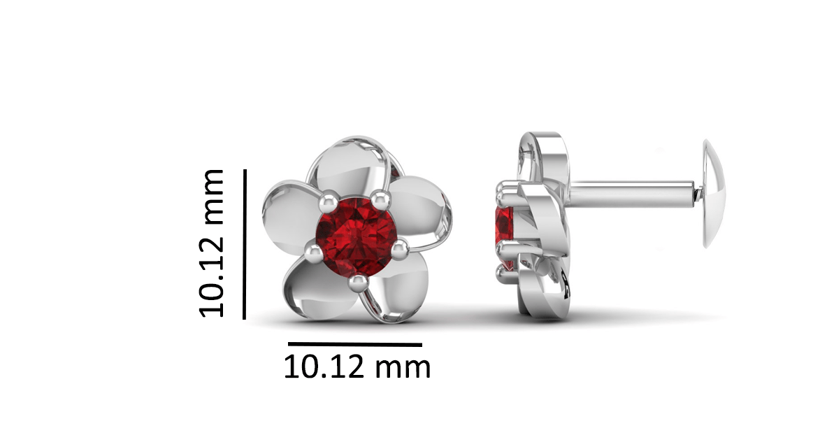 Pure Sterling Silver (92.5% purity)Precious, Beautiful and Designer Stud Earrings with cubic zirconia (AD) stones for Girls and Women