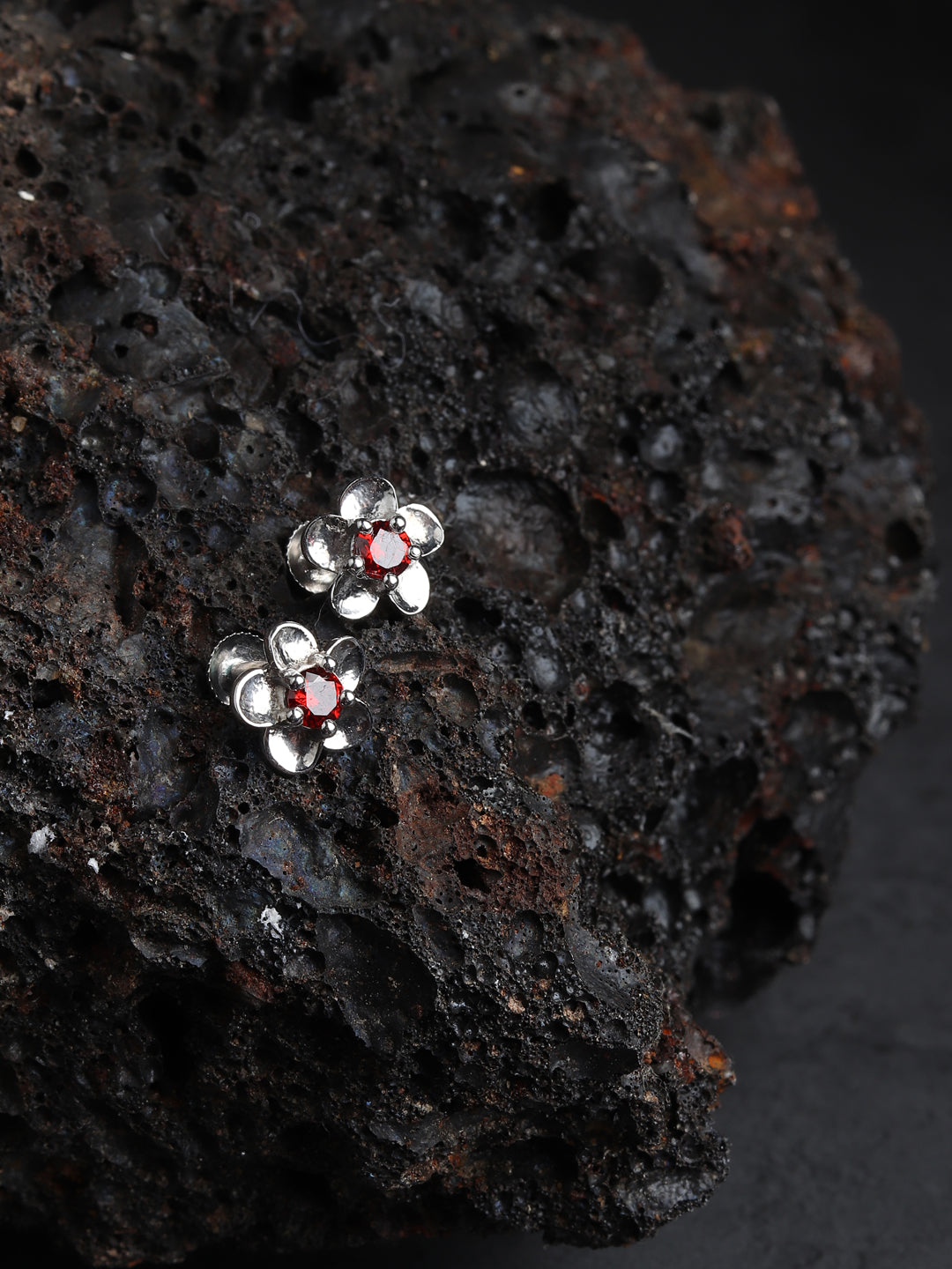 Pure Sterling Silver (92.5% purity)Precious, Beautiful and Designer Stud Earrings with cubic zirconia (AD) stones for Girls and Women