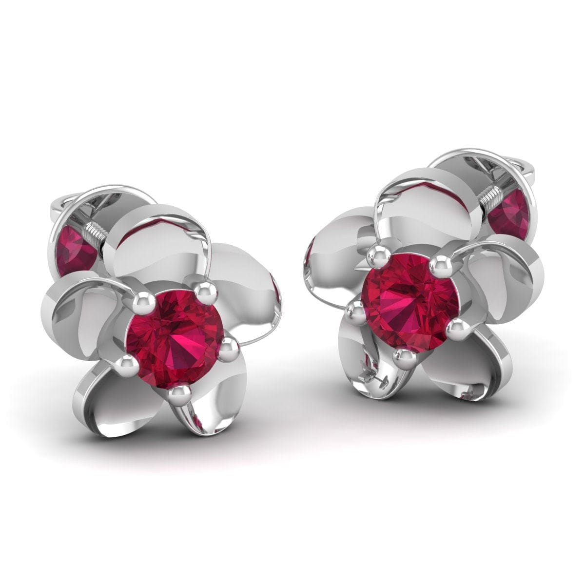 Pure Sterling Silver (92.5% purity)Precious, Beautiful and Designer Stud Earrings with cubic zirconia (AD) stones for Girls and Women