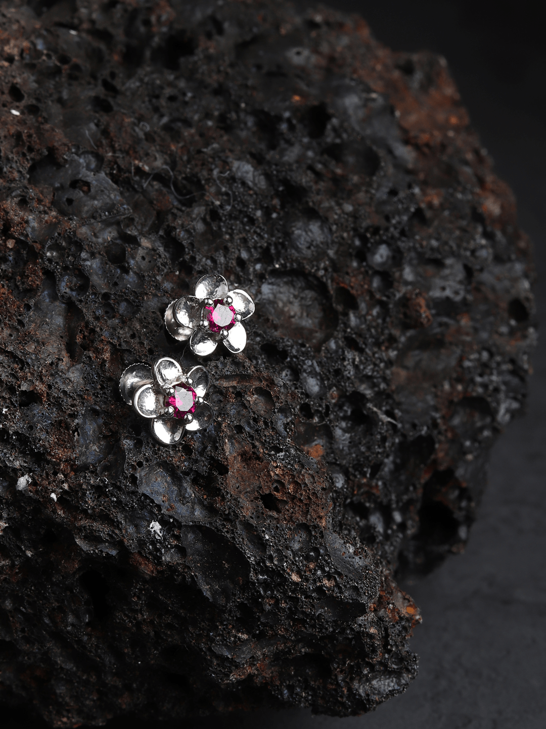 Pure Sterling Silver (92.5% purity)Precious, Beautiful and Designer Stud Earrings with cubic zirconia (AD) stones for Girls and Women