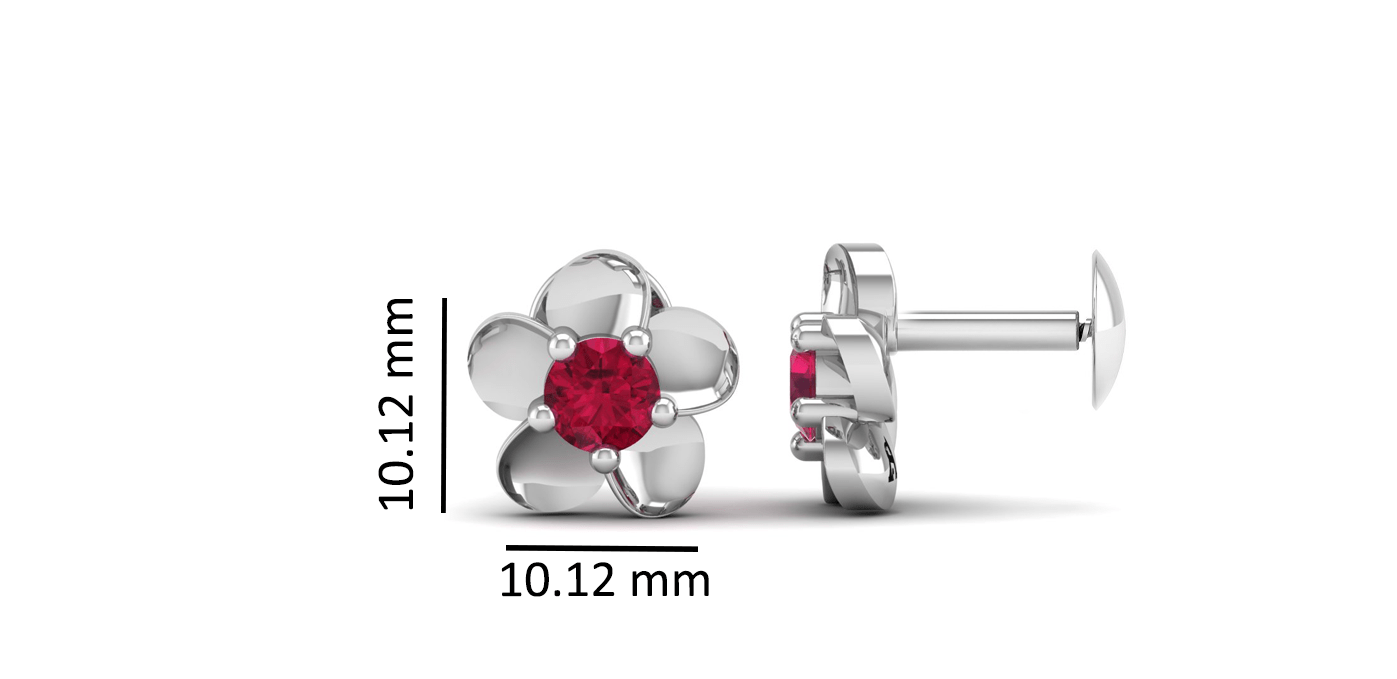 Pure Sterling Silver (92.5% purity)Precious, Beautiful and Designer Stud Earrings with cubic zirconia (AD) stones for Girls and Women