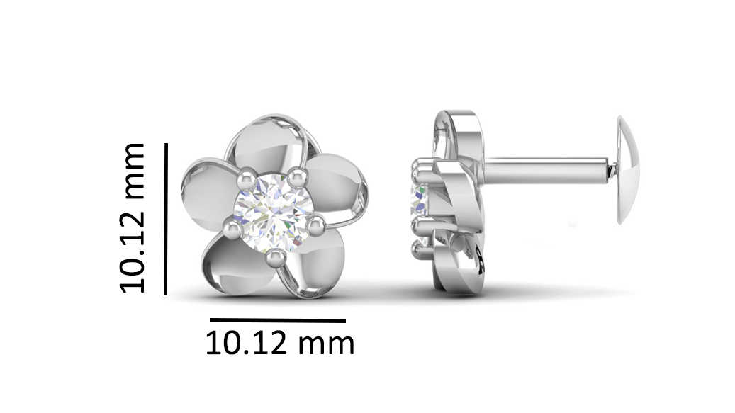 Pure Sterling Silver (92.5% purity)Precious, Beautiful and Designer Stud Earrings with cubic zirconia (AD) stones for Girls and Women