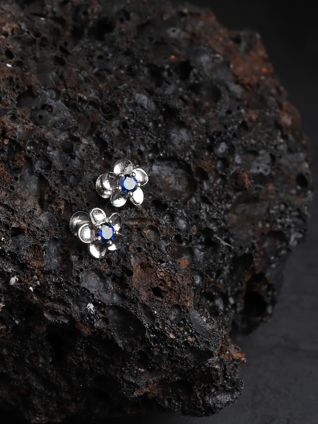 Pure Sterling Silver (92.5% purity)Precious, Beautiful and Designer Stud Earrings with cubic zirconia (AD) stones for Girls and Women