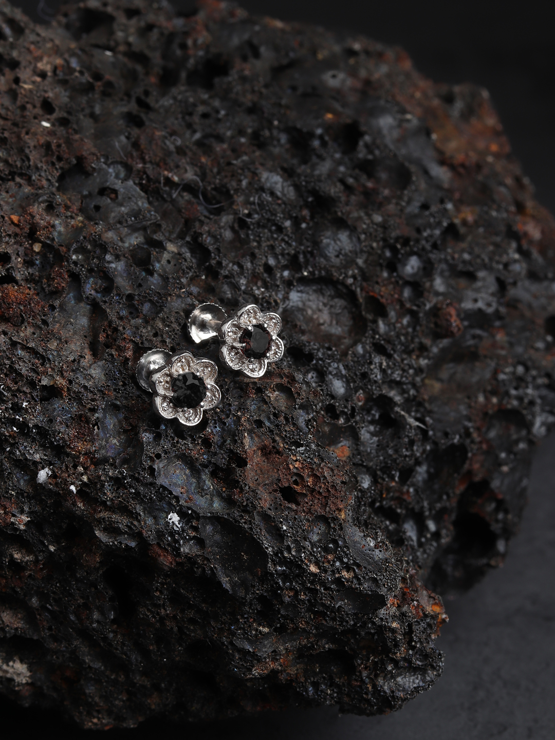 Pure Sterling Silver (92.5% purity)Precious, Beautiful and Designer Stud Earrings with cubic zirconia (AD) stones for Girls and Women