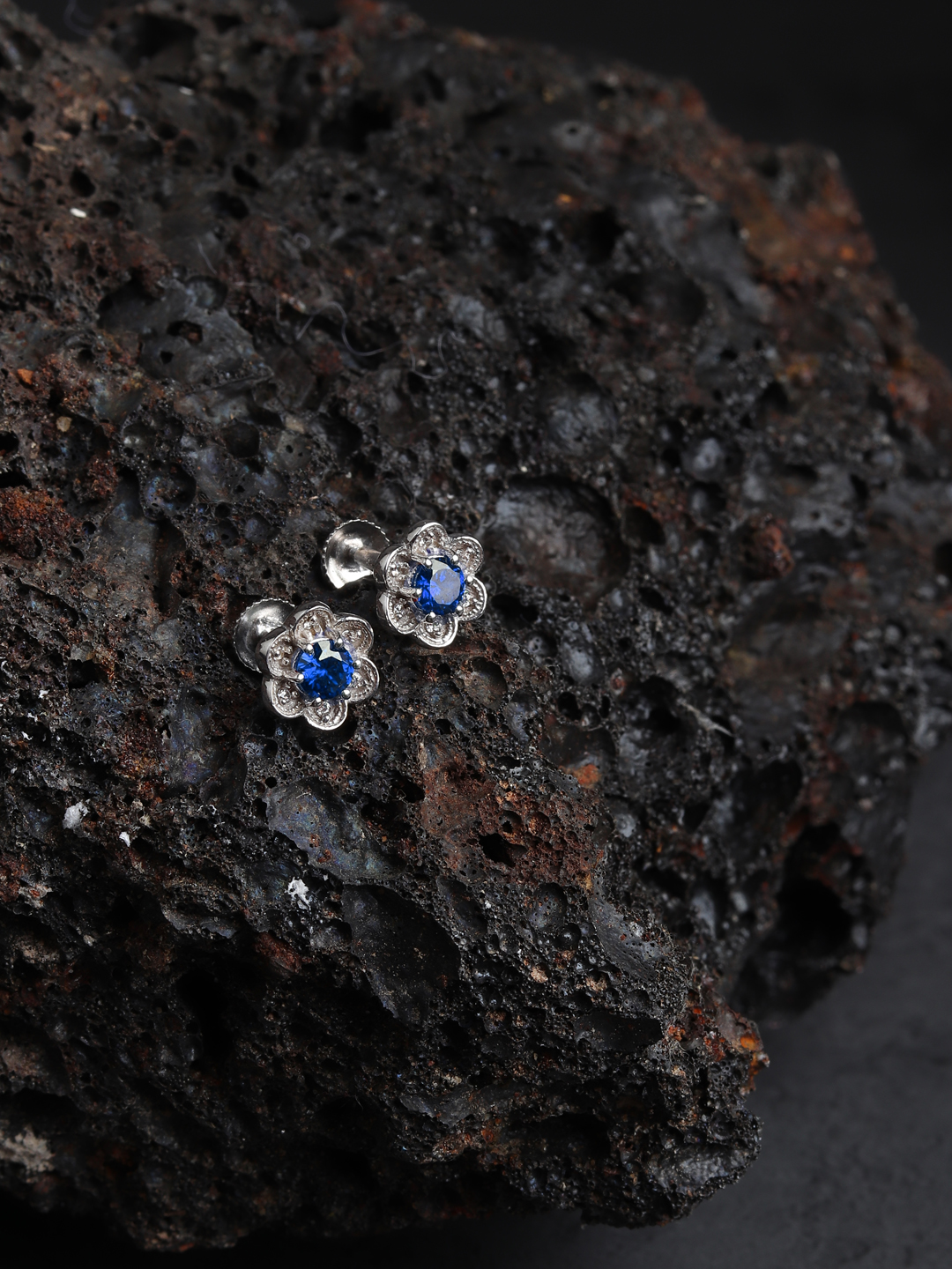 Pure Sterling Silver (92.5% purity)Precious, Beautiful and Designer Stud Earrings with cubic zirconia (AD) stones for Girls and Women