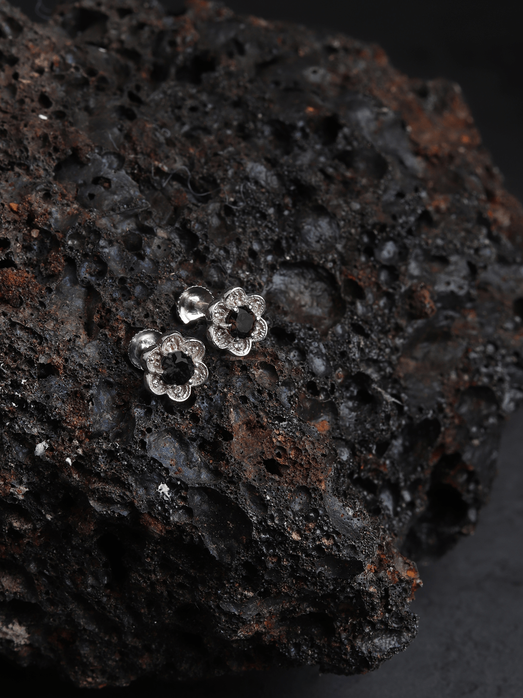 Pure Sterling Silver (92.5% purity)Precious, Beautiful and Designer Stud Earrings with cubic zirconia (AD) stones for Girls and Women