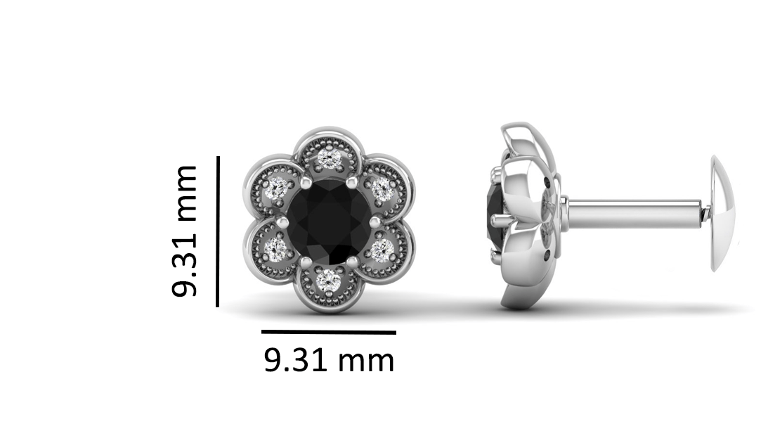 Pure Sterling Silver (92.5% purity)Precious, Beautiful and Designer Stud Earrings with cubic zirconia (AD) stones for Girls and Women
