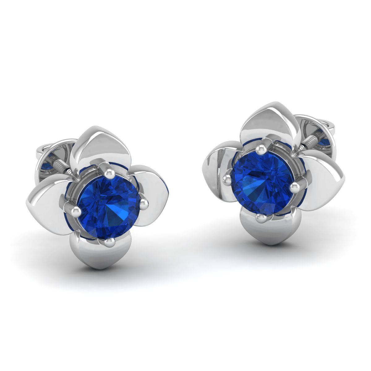 Pure Sterling Silver (92.5% purity)Precious, Beautiful and Designer Stud Earrings with cubic zirconia (AD) stones for Girls and Women