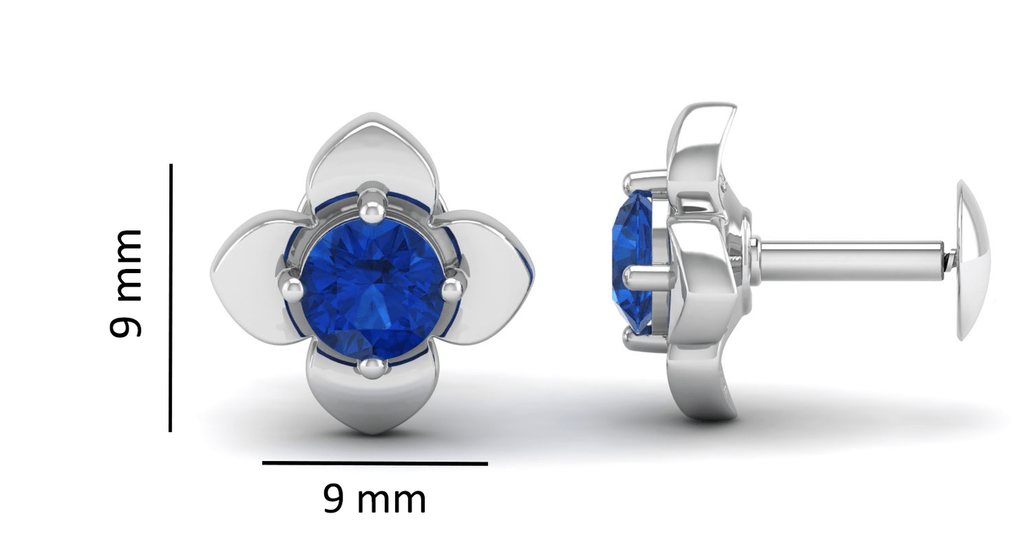Pure Sterling Silver (92.5% purity)Precious, Beautiful and Designer Stud Earrings with cubic zirconia (AD) stones for Girls and Women