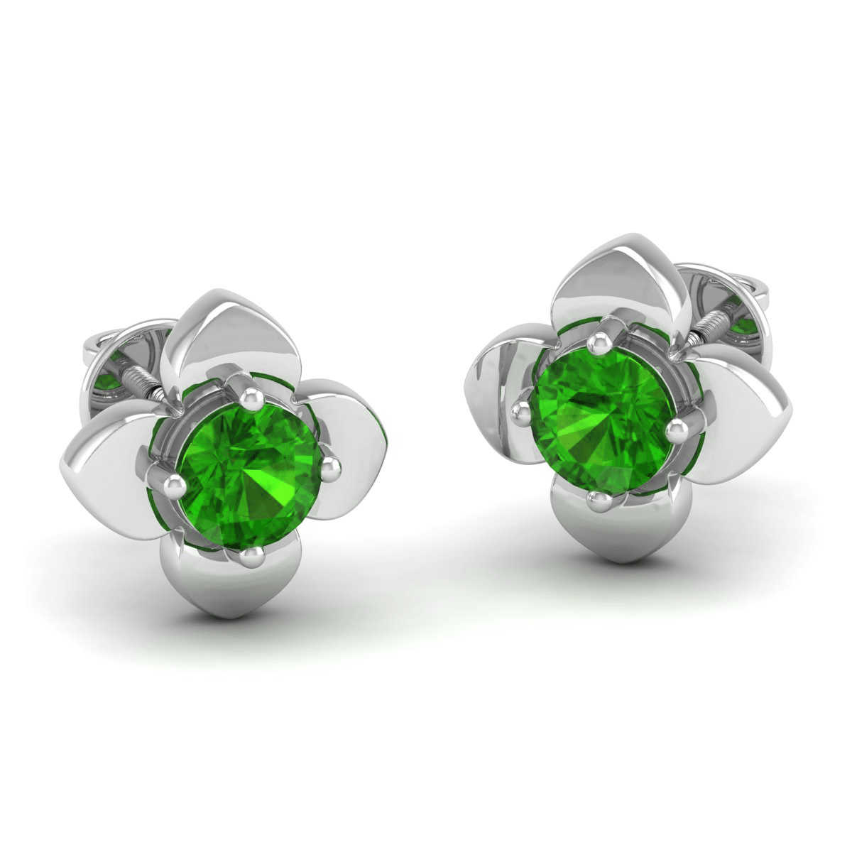 Pure Sterling Silver (92.5% purity)Precious, Beautiful and Designer Stud Earrings with cubic zirconia (AD) stones for Girls and Women