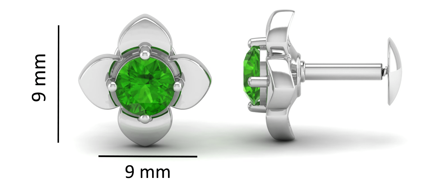 Pure Sterling Silver (92.5% purity)Precious, Beautiful and Designer Stud Earrings with cubic zirconia (AD) stones for Girls and Women