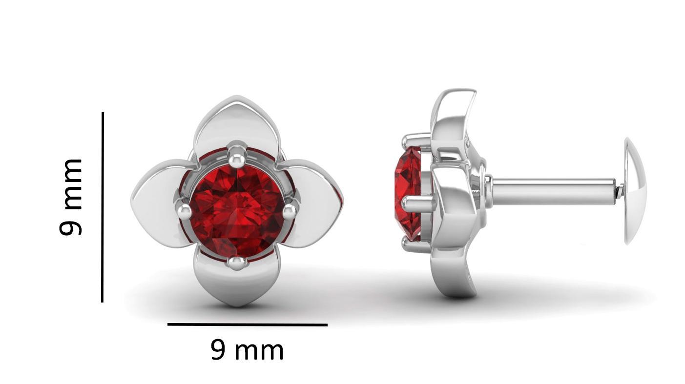 Pure Sterling Silver (92.5% purity)Precious, Beautiful and Designer Stud Earrings with cubic zirconia (AD) stones for Girls and Women