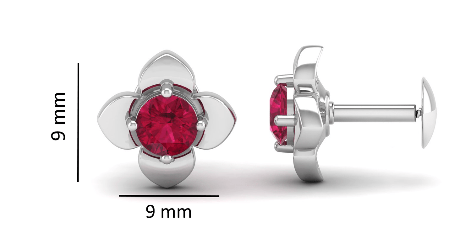 Pure Sterling Silver (92.5% purity)Precious, Beautiful and Designer Stud Earrings with cubic zirconia (AD) stones for Girls and Women