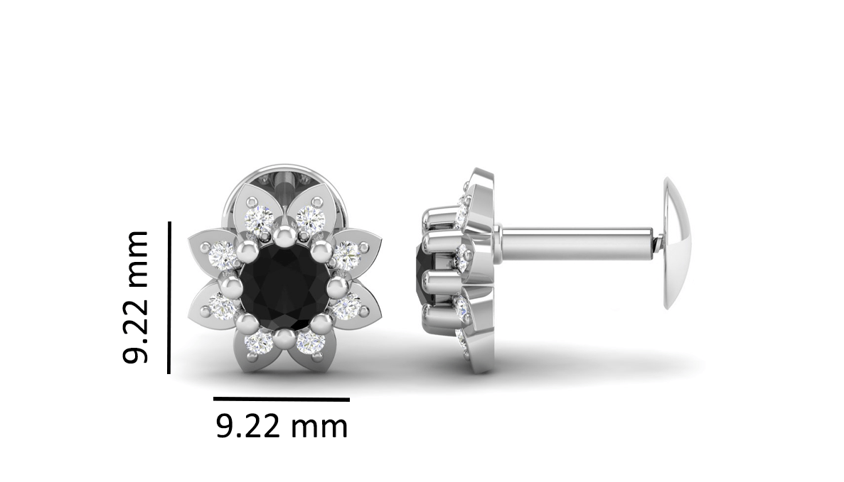 Pure Sterling Silver (92.5% purity)Precious, Beautiful and Designer Stud Earrings with cubic zirconia (AD) stones for Girls and Women
